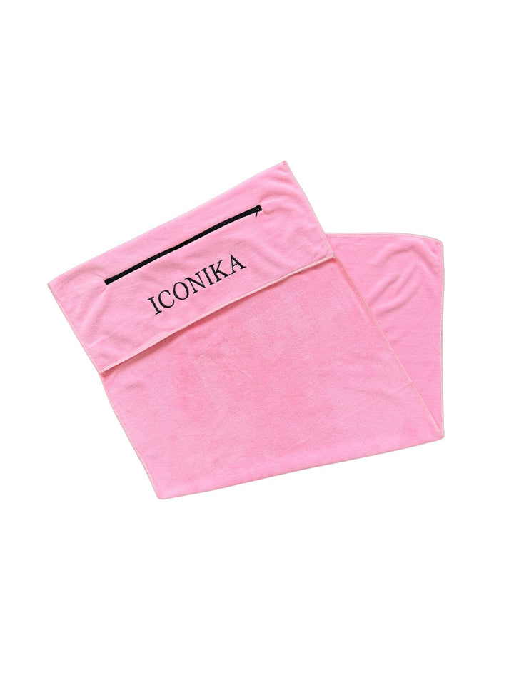 Hooded Gym Towel - Baby Pink