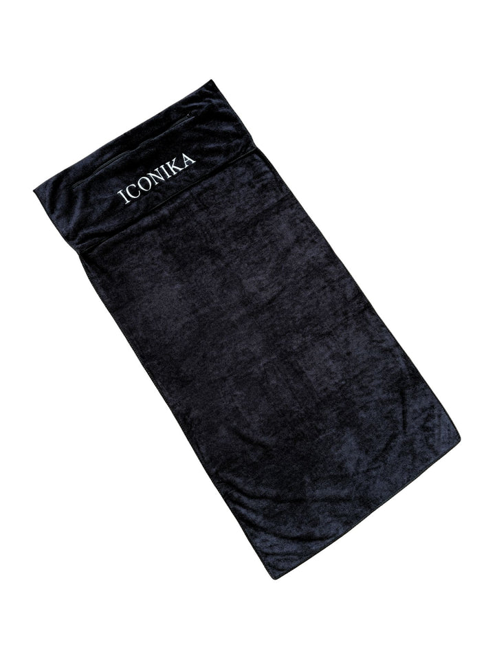 Hooded Gym Towel - Black
