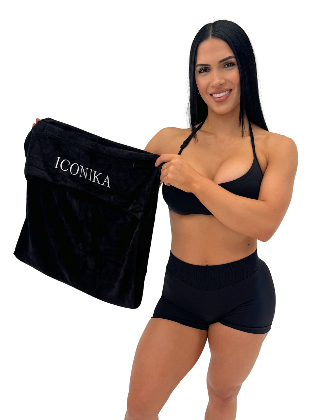 Hooded Gym Towel - Black