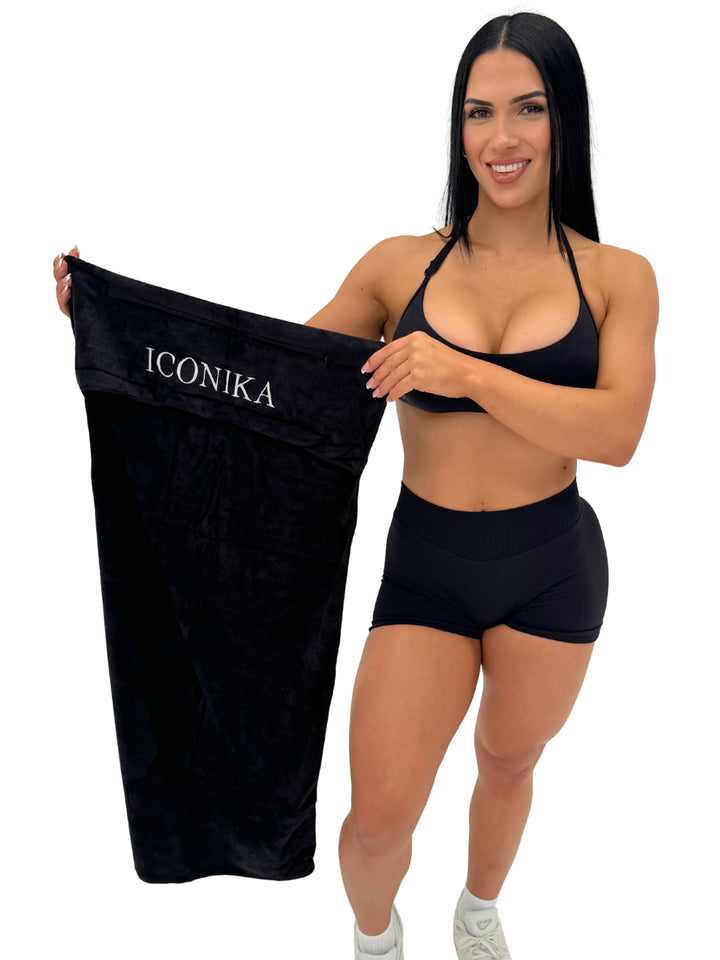Hooded Gym Towel - Black